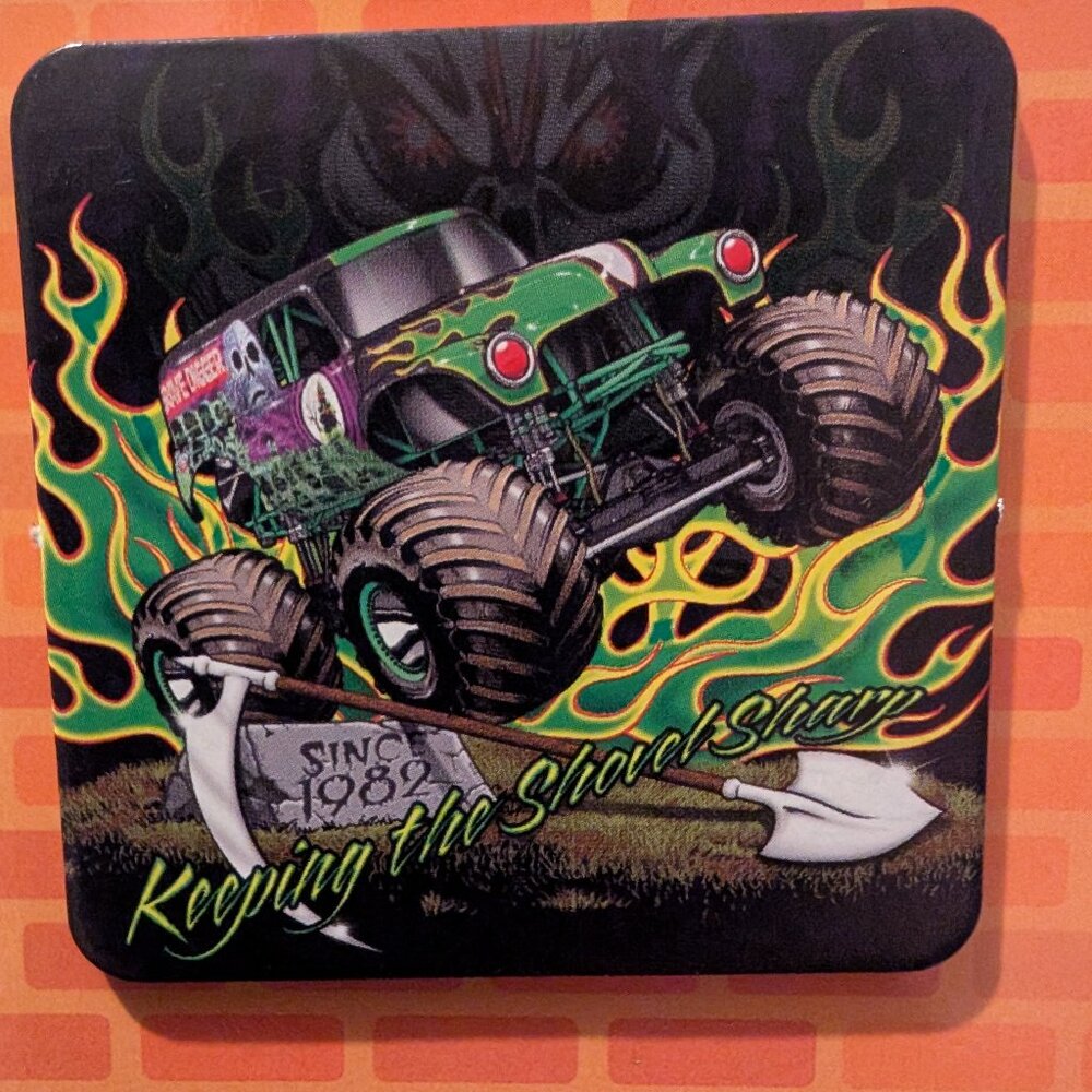 Grave Digger Magnet - keeping the shovel sharp